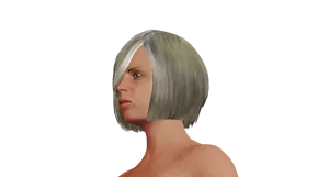 3 D Rendered Female Profilewith Transparent Hair