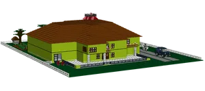 3 D Rendered Green House Model