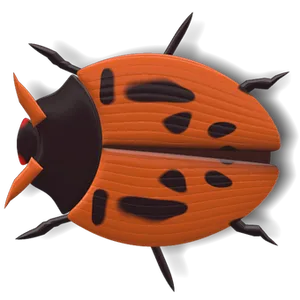 3 D Rendered Ladybug Graphic PNG image