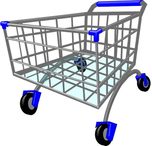 3 D Rendered Shopping Cart PNG image