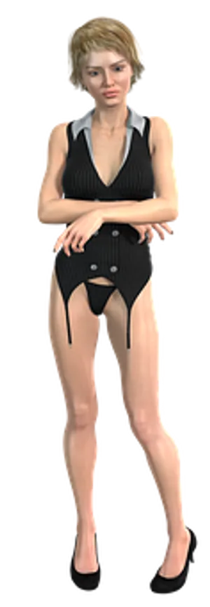 3 D Rendered Woman Standing