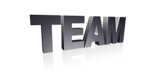 3 D Team Text Black Background PNG image