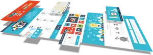 3 D Web Design Elements Perspective View