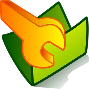 3 D Wrench Icon