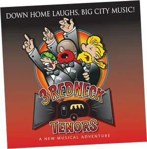 3 Redneck Tenors Musical Adventure Promo PNG image