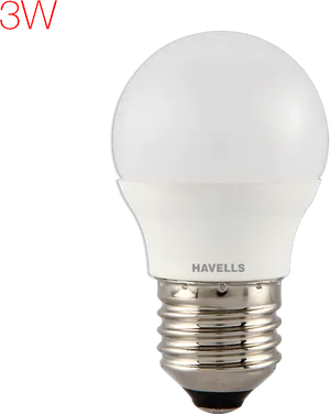 3 W L E D Bulb Havells Product PNG image