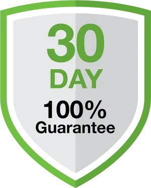 30 Day100 Percent Guarantee Shield PNG image