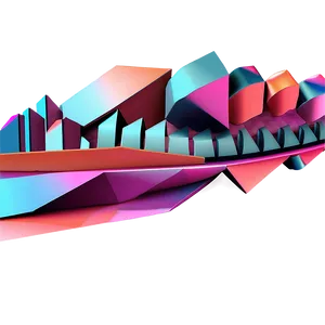 3d Abstract Shapes Visual Png 06122024 PNG image