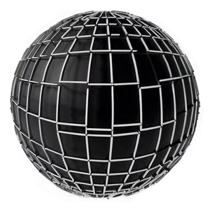 3d Black And White Globe PNG 39