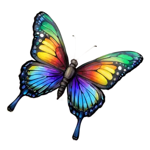 3d Butterfly In Close-up PNG 06292024 PNG