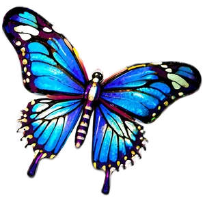 3d Butterfly In Close-up PNG 06292024