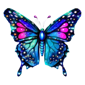 3d Butterfly In Magical Forest PNG 39