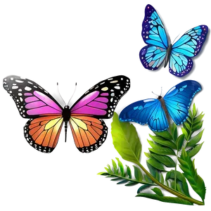 3d Butterfly In Magical Forest PNG Jrj18 PNG