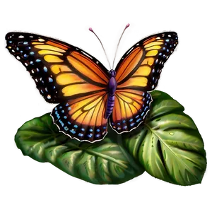 3d Butterfly In Magical Forest PNG Kav73 PNG