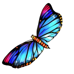 3d Butterfly On Glass PNG Jne