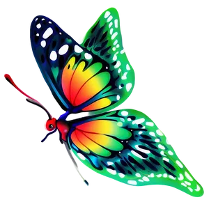 3d Butterfly On Leaf PNG Ftg