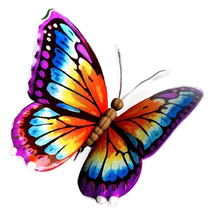 3d Butterfly With Bright Colors PNG 06292024 PNG