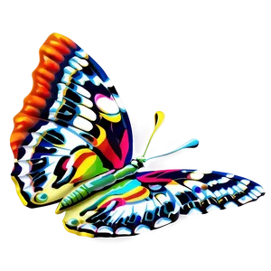 3d Butterfly With Dew Drops PNG 06292024