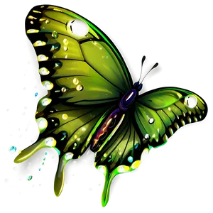 3d Butterfly With Dew Drops PNG 88