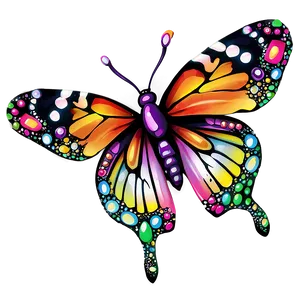 3d Butterfly With Dew Drops PNG Ngk PNG