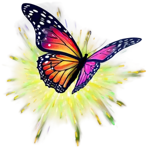 3d Butterfly With Digital Effects PNG Grn68 PNG