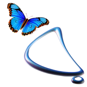 3d Butterfly With Reflective Surface PNG Pos PNG