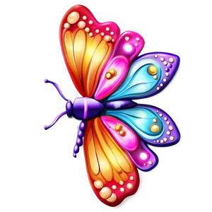 3d Butterfly With Sparkles PNG 06292024