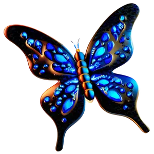 3d Butterfly With Sparkles PNG 06292024