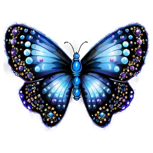 3d Butterfly With Sparkles PNG Vnp