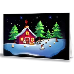 3d Christmas Card Png Xnv PNG image