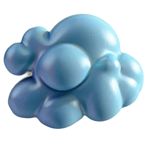 3d Cloud Emoji Png Pds73 PNG image