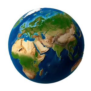 3d Earth Showing Continents Png Mwu32 PNG image