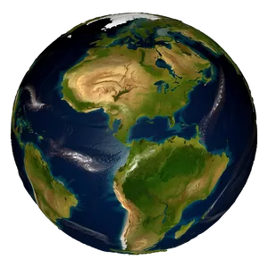 3d Earth With Natural Colors Png 06292024 PNG image