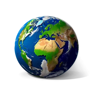 3d Earth With Natural Colors Png 85 PNG image