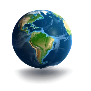 3d Earth With Ocean Currents Png 06292024 PNG image