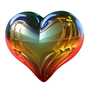 3d Glass Heart PNG 05252024