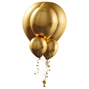 3d Gold Balloon PNG Bmt2 PNG