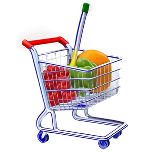 3d Grocery Cart Png 91 PNG image