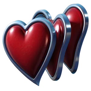 3d Heart Banner PNG 05252024 PNG