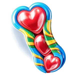 3d Heart Candy Png 05252024 PNG image