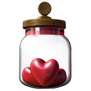 3d Heart In Jar Png 05252024 PNG image