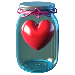 3d Heart In Jar PNG 65 PNG