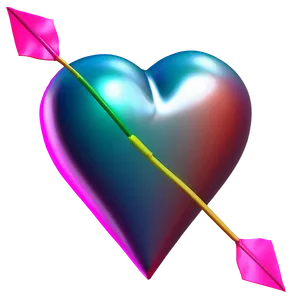 3d Heart With Arrow Png 86 PNG image