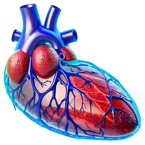 3d Heart With Veins PNG Xwf44