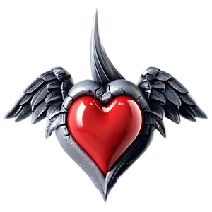 3d Heart With Wings Png 05252024 PNG image