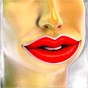 3d Kissy Lips PNG Tfp32