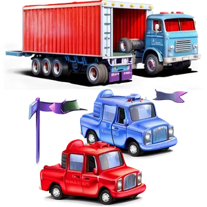 3d Mail Transport Truck Png 83 PNG image