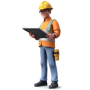 3d Man Engineer Png Cry5 PNG image