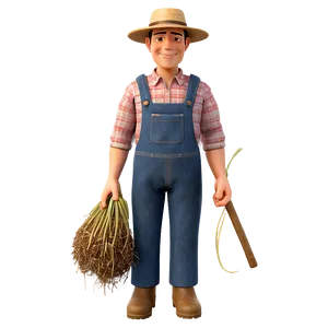 3d Man Farmer PNG 16