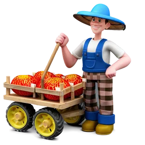 3d Man Farmer PNG Kdx8